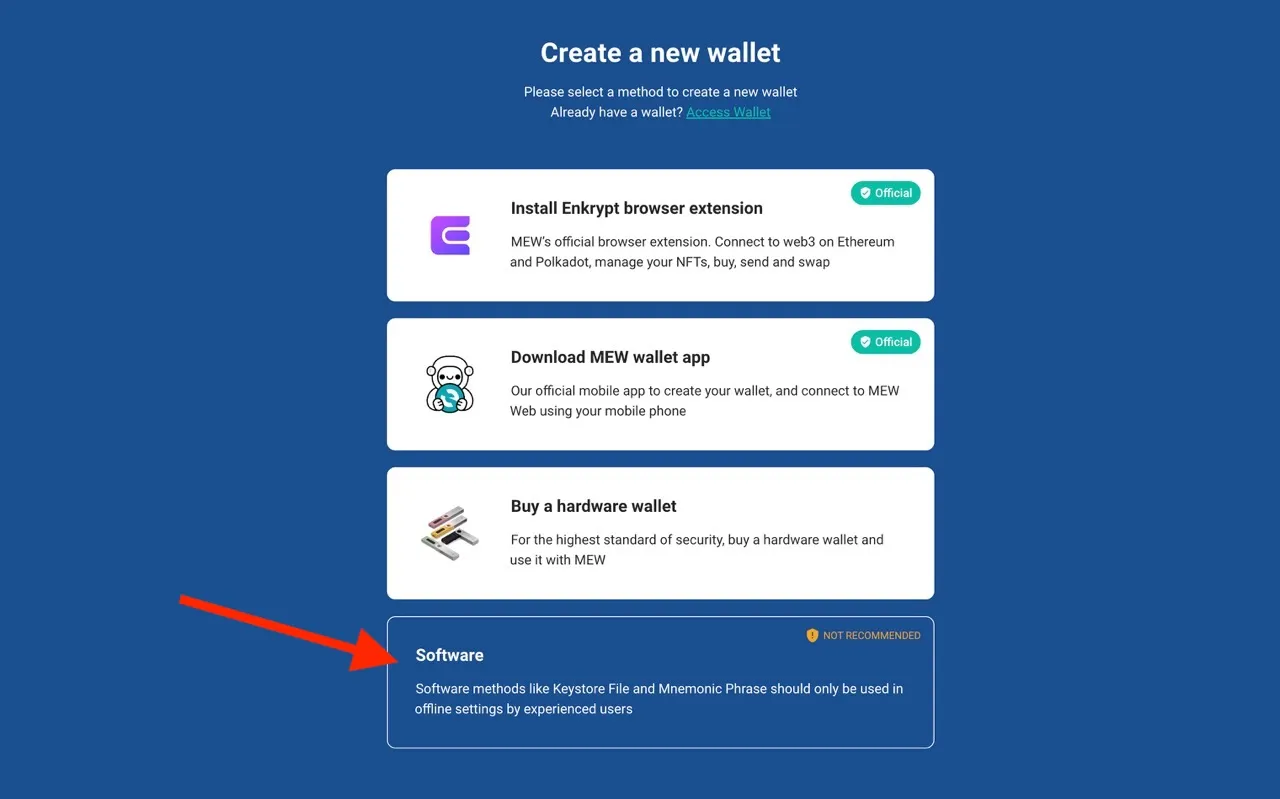 Create a MEW Wallet 2