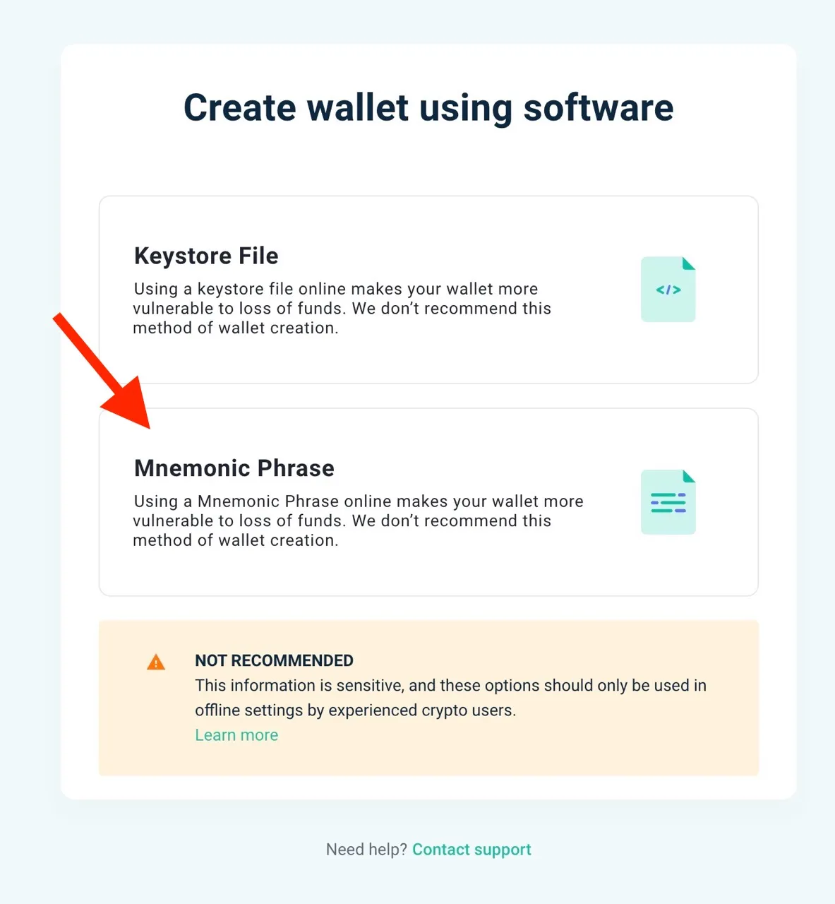 Create MEW Wallet Seed Phrase